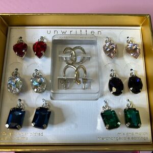 Unwritten interchangeable hoop earrings